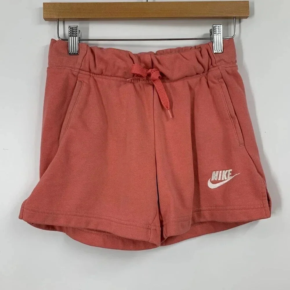Nike Sportswear Girls Club Big Kids French Terry Shorts Size‎ M